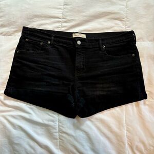 GAP 1969 black denim shorts
